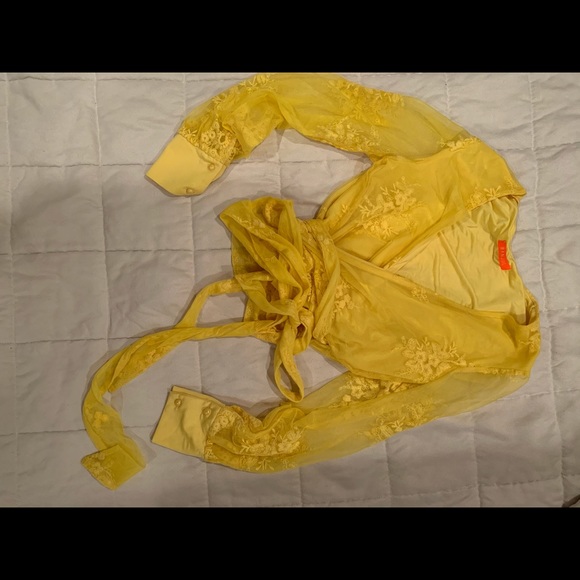 Mesh Embroidered Tie Crop - Picture 3 of 4